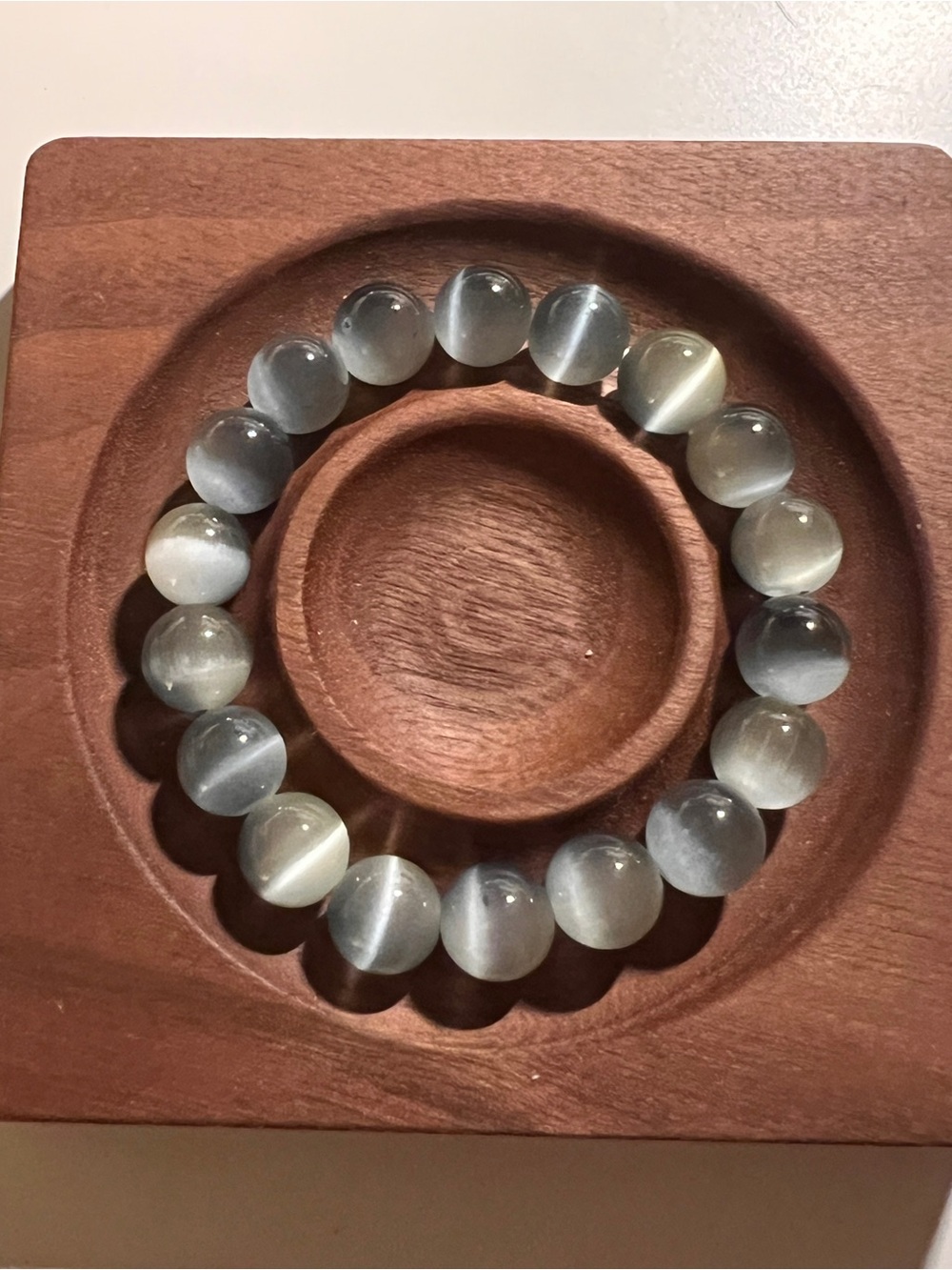 Gray Cat's Eye Beaded Bracelet - Women's Jewelry